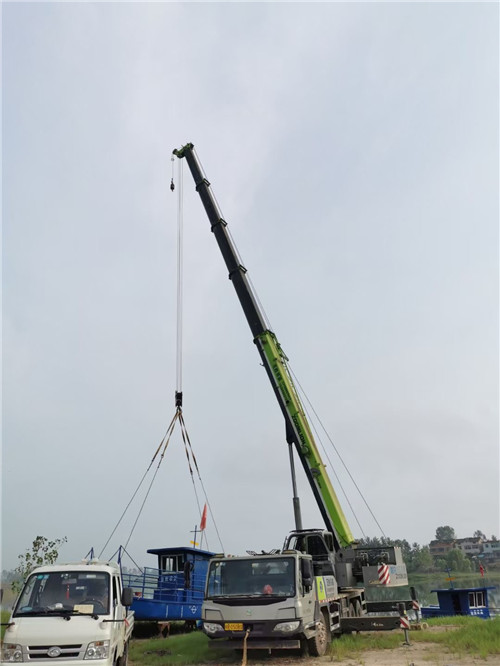 拉孜县桥梁建设吊装案例